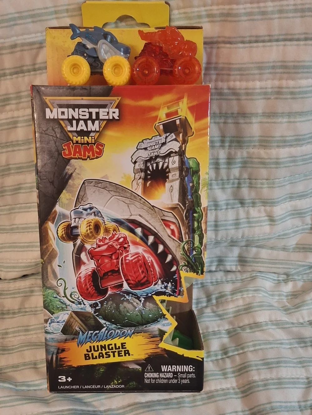 Monster Jam Mini Jams Megalodon Jungle Blaster Toy - Blue & Orange